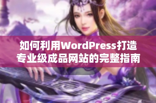 如何利用WordPress打造专业级成品网站的完整指南