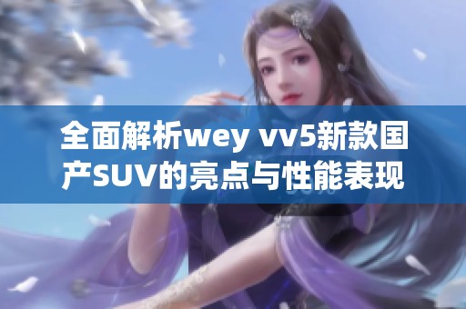 全面解析wey vv5新款国产SUV的亮点与性能表现