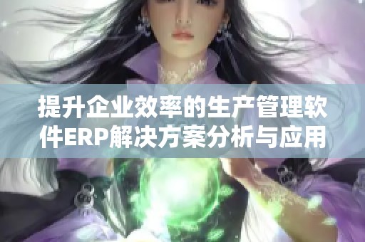 提升企业效率的生产管理软件ERP解决方案分析与应用