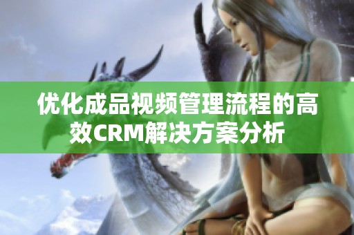 优化成品视频管理流程的高效CRM解决方案分析