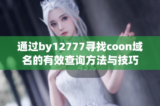 通过by12777寻找coon域名的有效查询方法与技巧