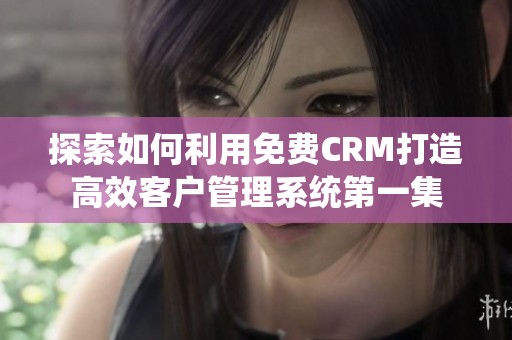 探索如何利用免费CRM打造高效客户管理系统第一集