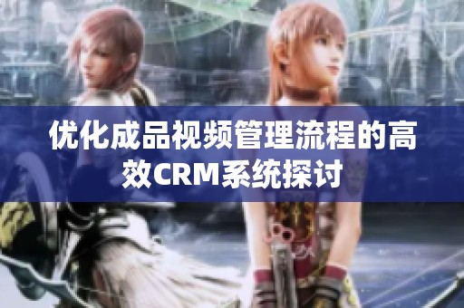 优化成品视频管理流程的高效CRM系统探讨