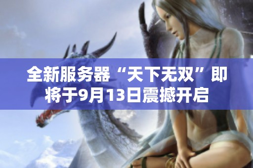 全新服务器“天下无双”即将于9月13日震撼开启