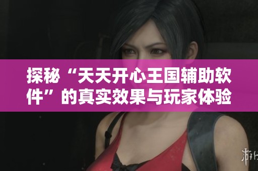 探秘“天天开心王国辅助软件”的真实效果与玩家体验