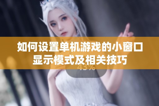 如何设置单机游戏的小窗口显示模式及相关技巧