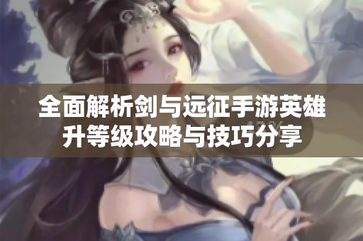 全面解析剑与远征手游英雄升等级攻略与技巧分享