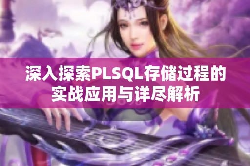 深入探索PLSQL存储过程的实战应用与详尽解析